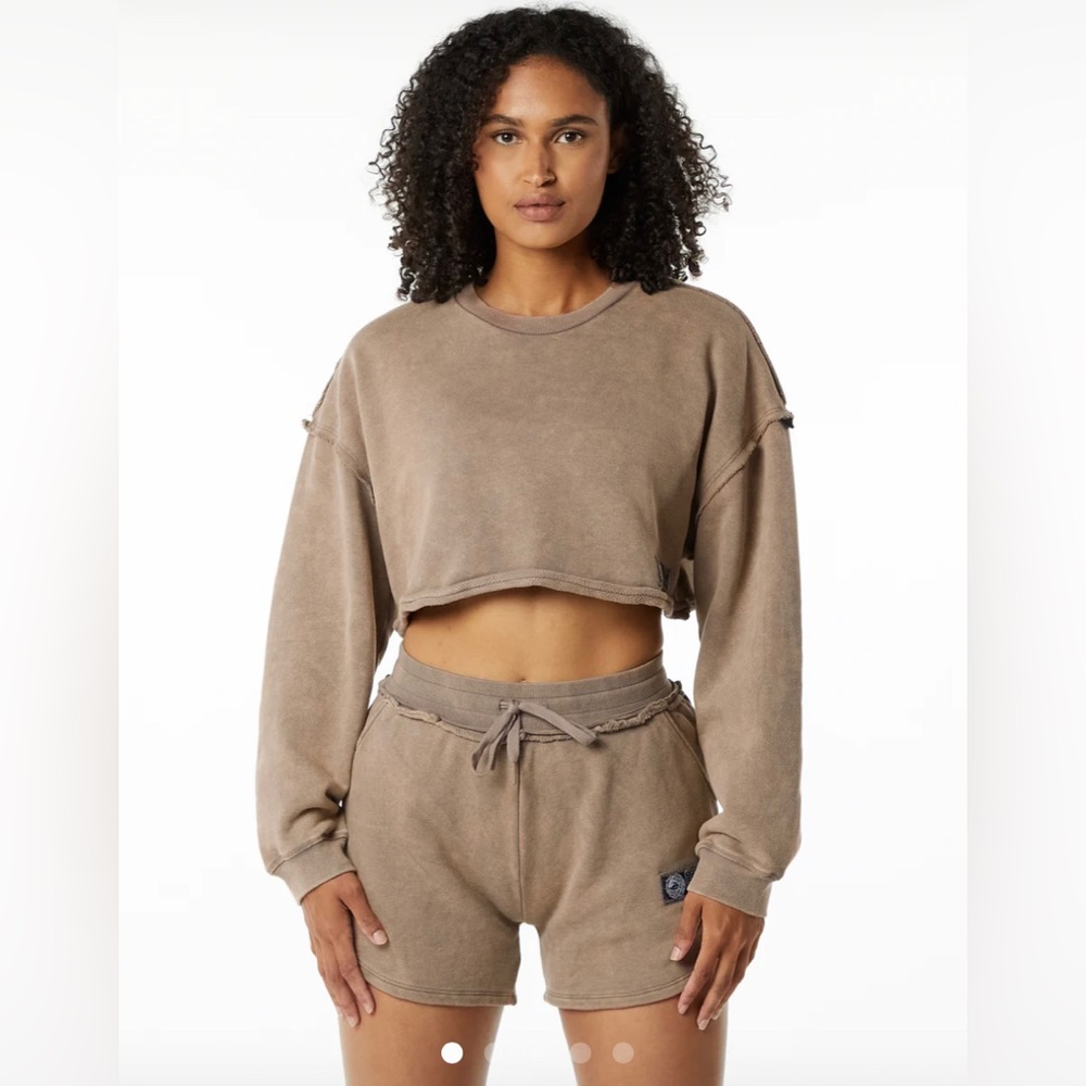 Alphalete VERY TERRY CROP PULLOVER Medium